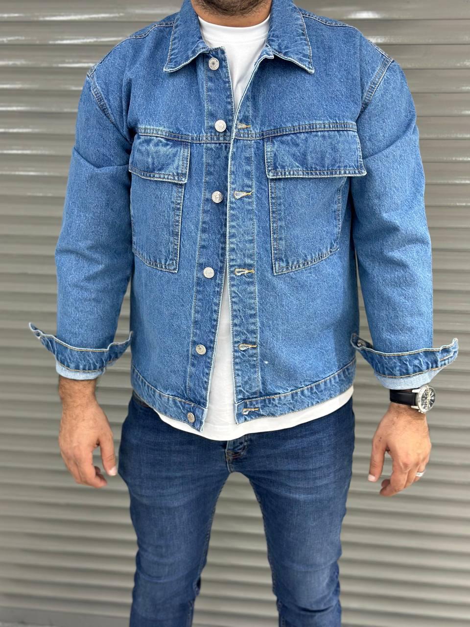 Denim Cargo Pocket Jackets