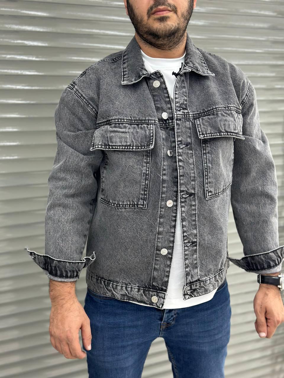 Denim Cargo Pocket Jackets