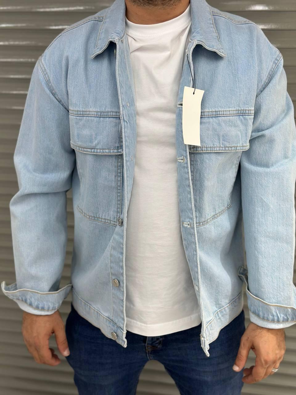 Denim Cargo Pocket Jackets