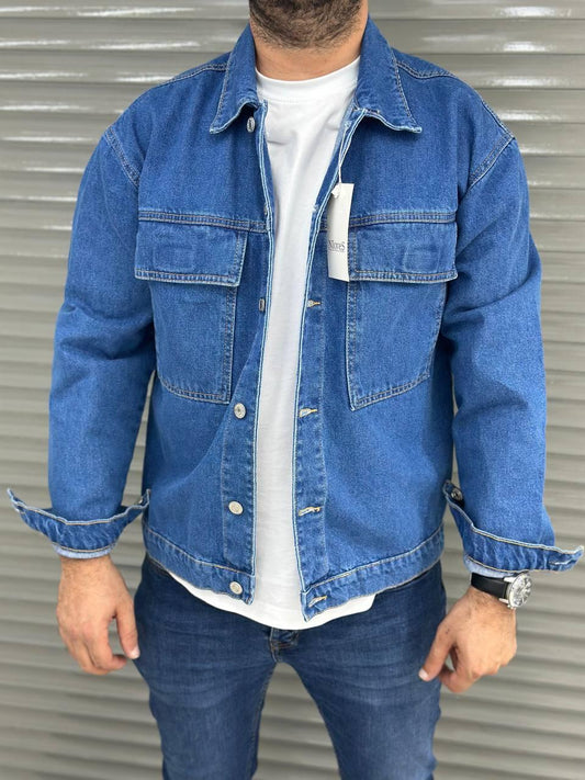 Denim Cargo Pocket Jackets
