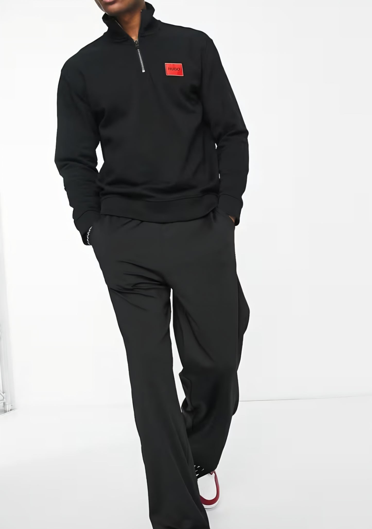 Hugo Style Quarter Zip Sweatshirt