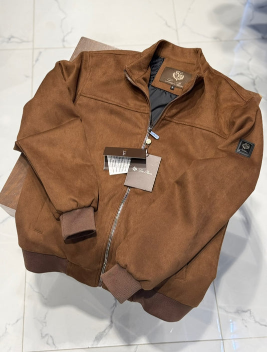 A. Loro Piana Suede Blouson Jacket