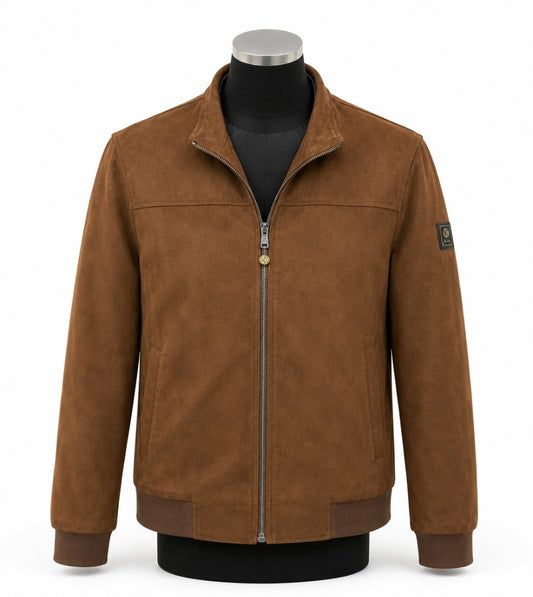 A. Loro Piana Suede Blouson Jacket